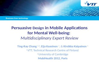 Persuasive design in mobile applications for mental well being