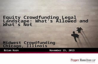 Brian Korn - Equity Crowdfunding Legal Aspect
