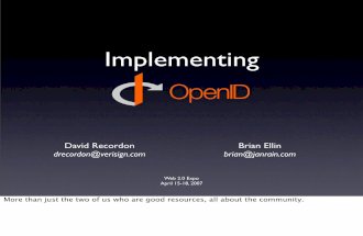 Implementing OpenID