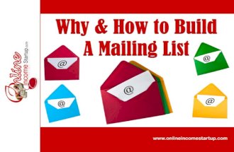 Importance Of Building A Mailing List Of Email Subscribers - Why & How