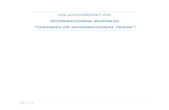 International business: THEORIES OF INTERNATIONAL TRADE