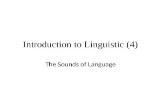 Introduction to linguistic (4)