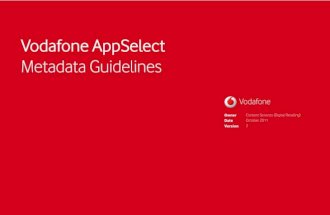 Vodafone AppSelect Metadata Guidelines
