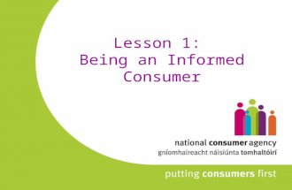 Classroom slides for consumer education (Shop Smart): Lesson #1