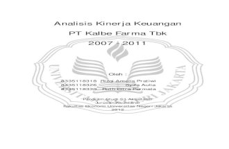 Analisis Kinerja Keuangan Pt Kimia Farma Tbk 2007 2011