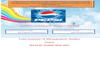 Summer Internship Report on Pepsico
