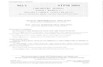 STPM Chemistry 2004 - Paper 1