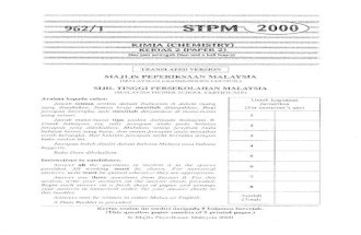 STPM Chemistry 2000 - Paper 2