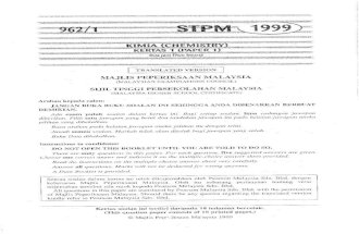 STPM Chemistry 1999 - Paper 1
