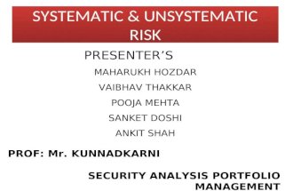 Systematic Unsystematic Risk