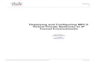 Deploying and Configuring MPLS Virtual Private Networks in IP Tunnel Environments