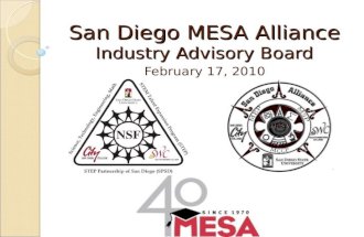San Diego MESA Alliance Industry Advisory Board February 17, 2010.