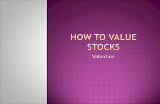 Valuation. How can I judge if a stock is on sale by looking at its dividend? Dividend per share Dividend Yield = Dividend per share Share Price.