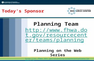 1 Planning Team   Planning on the Web Series.