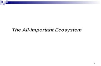 The All-Important Ecosystem 1. AGENDA Summary of Funding Sources in the EcoSystem Impact on the Economy/Jobs Fund Raising and Resources Exit Scenario.