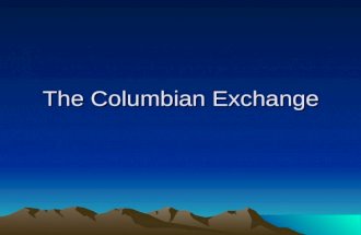 The Columbian Exchange The Columbian Exchange. Western Hemisphere (New World) Eastern Hemisphere (Old World)