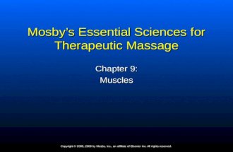 Mosbys Essential Sciences for Therapeutic Massage Chapter 9: Muscles Copyright © 2009, 2006 by Mosby, Inc., an affiliate of Elsevier Inc. All rights reserved.