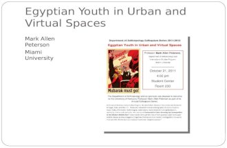 Egyptian Youth in Urban and Virtual Spaces Mark Allen Peterson Miami University.