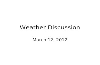 Weather Discussion March 12, 2012. Wild Hawaiian Weather (3/9/2012)