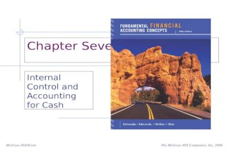 The McGraw-Hill Companies, Inc. 2006McGraw-Hill/Irwin Chapter Seven Internal Control and Accounting for Cash.