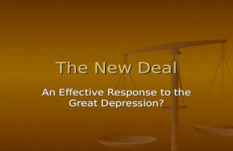The New Deal An Effective Response to the Great Depression?