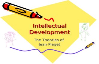Intellectual Development The Theories of Jean Piaget.