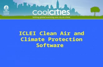ICLEI Clean Air and Climate Protection Software. History of CACPS Over 450 cities internationally Partners –US EPA, NACAA (formerly STAPPA/ALAPCO), ICLEI,