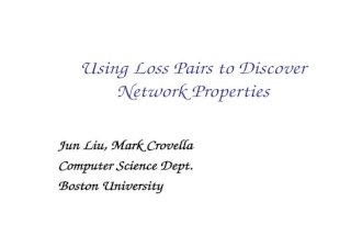 Using Loss Pairs to Discover Network Properties Jun Liu, Mark Crovella Computer Science Dept. Boston University.