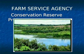 FARM SERVICE AGENCY Conservation Reserve Program Conservation Reserve Program.