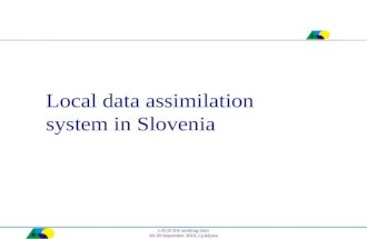 LACE DA working days 28-30 September 2010, Ljubljana Local data assimilation system in Slovenia.