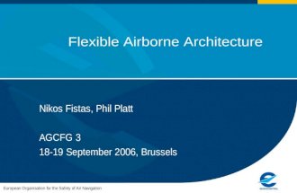 1 Flexible Airborne Architecture Nikos Fistas, Phil Platt AGCFG 3 18-19 September 2006, Brussels European Organisation for the Safety of Air Navigation.