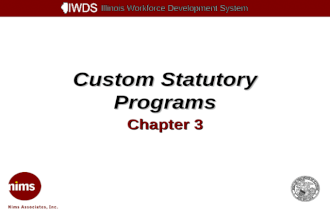 Custom Statutory Programs Chapter 3. Customary Statutory Programs and Titles 3-2 Objectives Add Local Statutory Programs Create Customer Application For.