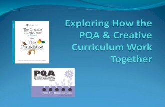 PQA- Program Quality Assessment What do you find meaningful about the PQA? How does it improve the quality of your relationships and instruction?