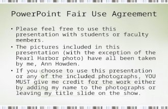 PowerPoint Fair Use Agreement Please feel free to use this presentation with students or faculty members. The pictures included in this presentation (with.