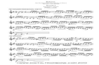 Bach Cello Suite No 2 in All Keys Treble Clef