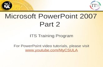 PowerPoint Tutorials - Formatting Presentations