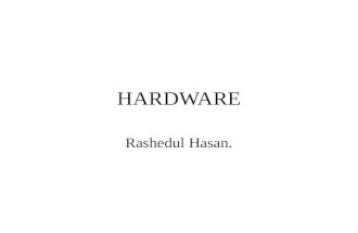 HARDWARE Rashedul Hasan.. HARDWARE Hardware is the Tangible part/s of the computer. Along with the Processor, RAM, CD-ROM and Input & Output devices,