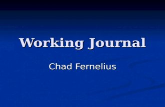 Working Journal Chad Fernelius. Dayt Construction Internship 2006 Projects: Huish Detergents (converted a warehouse into a production facility) Farmington.