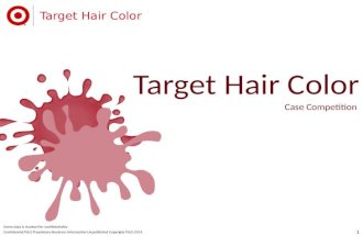 111 Confidential P&G Proprietary Business Information Unpublished Copyright P&G 2014 Some data is masked for confidentiality Target Hair Color Case Competition.