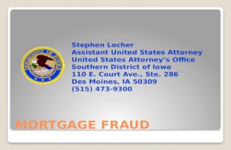 MORTGAGE FRAUD. What is Mortgage Fraud? A material misstatement, misrepresentation, or omission made in connection with the purchase, financing, or insuring.