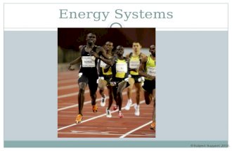 Energy Systems ©Subject Support 2010.. Learning Objectives To understand the different energy systems To understand each energy systems use in sport and.