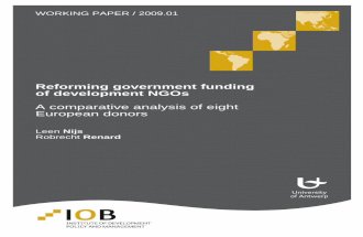Reforming government funding of development NGOs