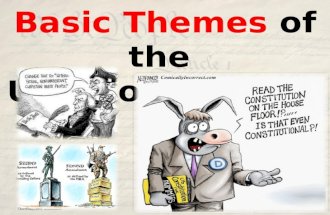 Basic Themes of the U.S. Constitution. Popular Sovereignty * Concept focused on the idea that the authority of the government is created and sustained.