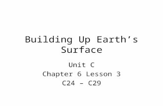 Building Up Earth’s Surface Unit C Chapter 6 Lesson 3 C24 – C29.