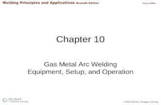 © 2012 Delmar, Cengage Learning Chapter 10 Gas Metal Arc Welding Equipment, Setup, and Operation.