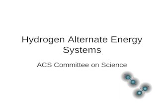 Hydrogen Alternate Energy Systems ACS Committee on Science.
