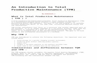 An Introduction to Total Productive Maintenance