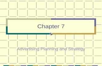 Advertising Planning & strategy