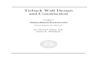 Tieback wall design and construction
