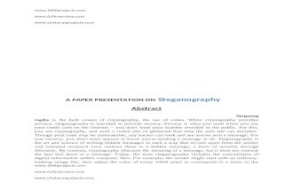 A Paper Presentation on Steganography